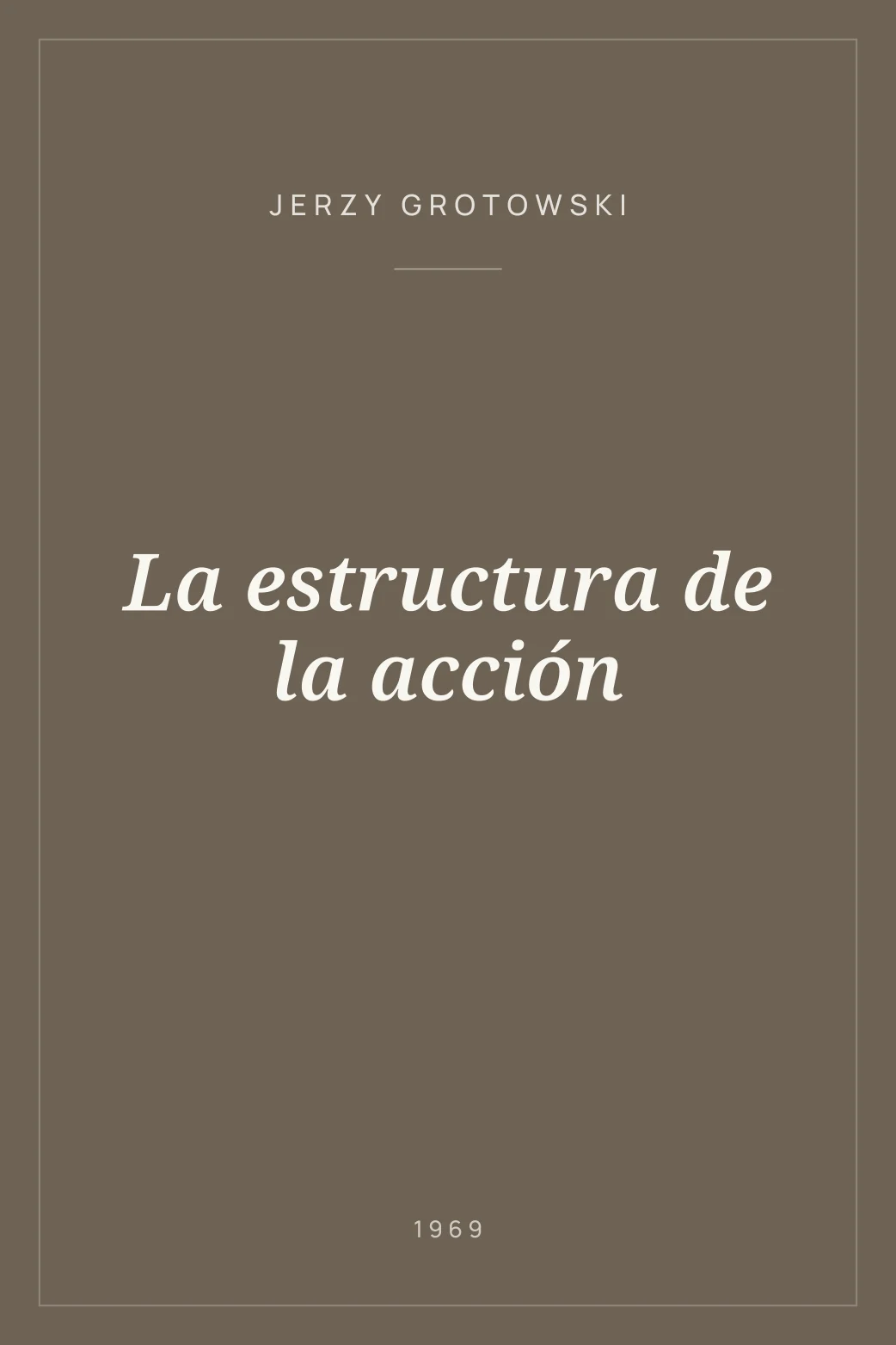Portada de La estructura de la acción