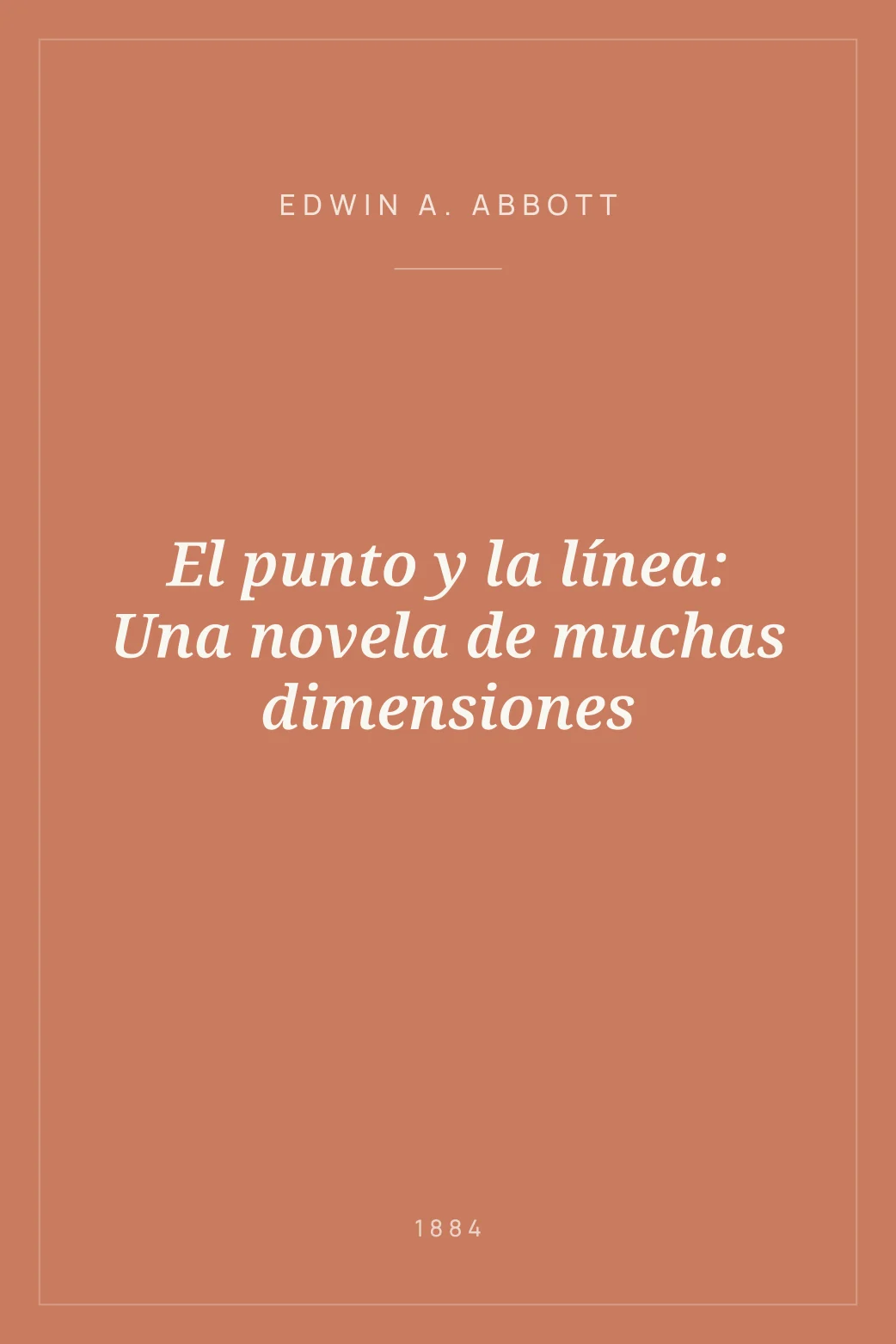 Portada de El punto y la línea: Una novela de muchas dimensiones