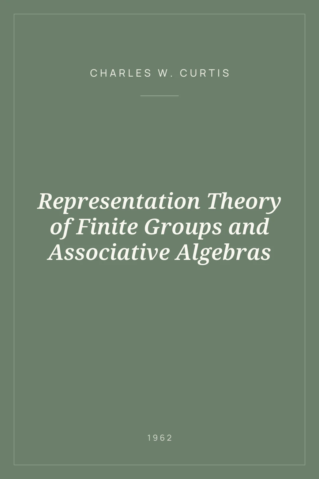 Portada de Representation Theory of Finite Groups and Associative Algebras