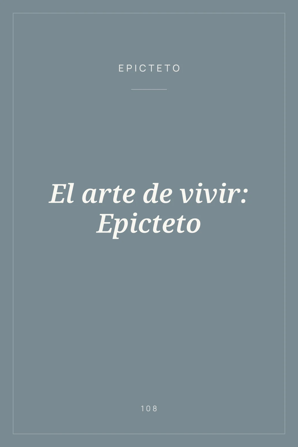 Portada de El arte de vivir: Epicteto