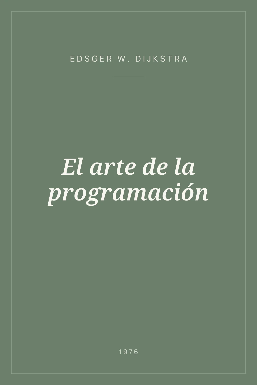 Portada de El arte de la programación