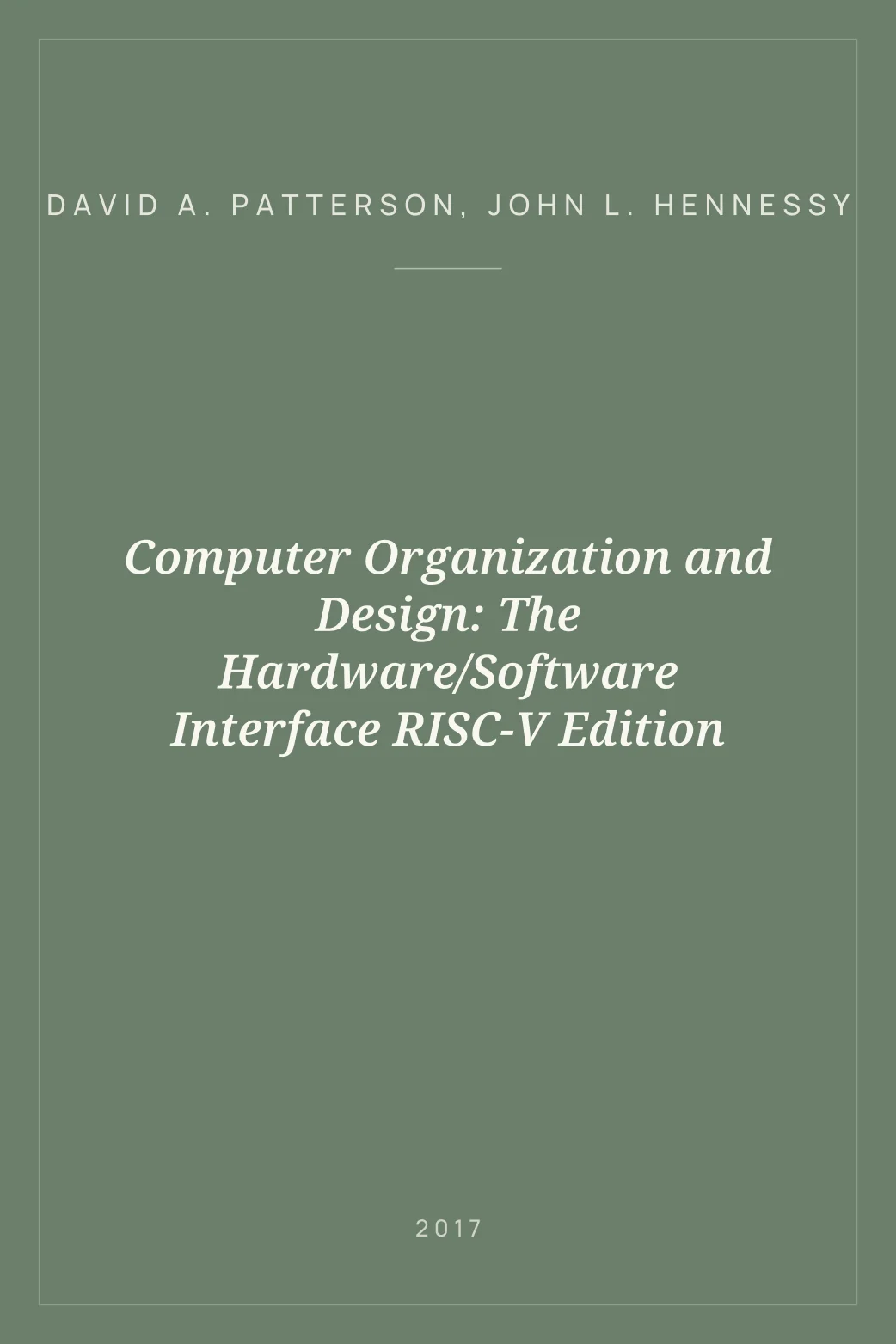 Portada de Computer Organization and Design: The Hardware/Software Interface RISC-V Edition