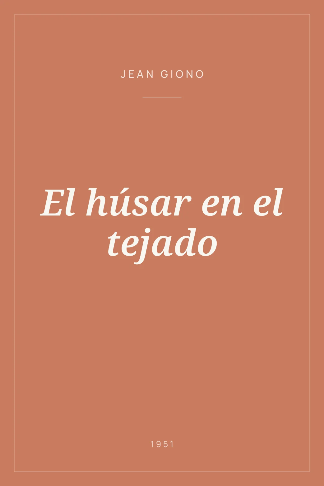 Portada de El húsar en el tejado