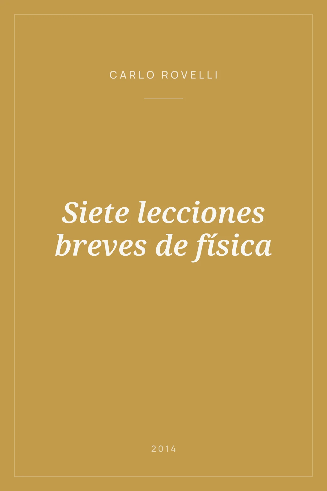 Portada de Siete lecciones breves de física