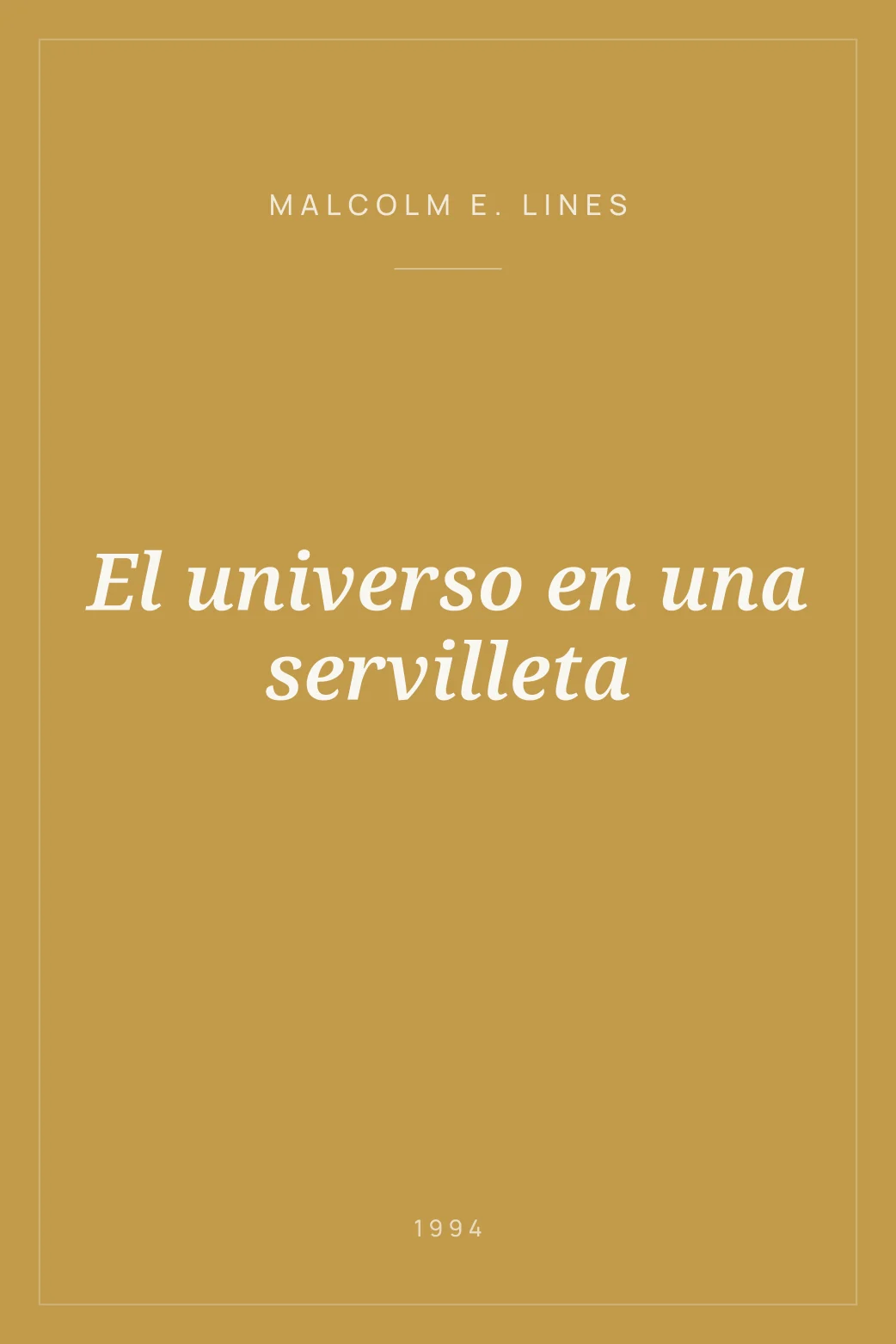 Portada de El universo en una servilleta