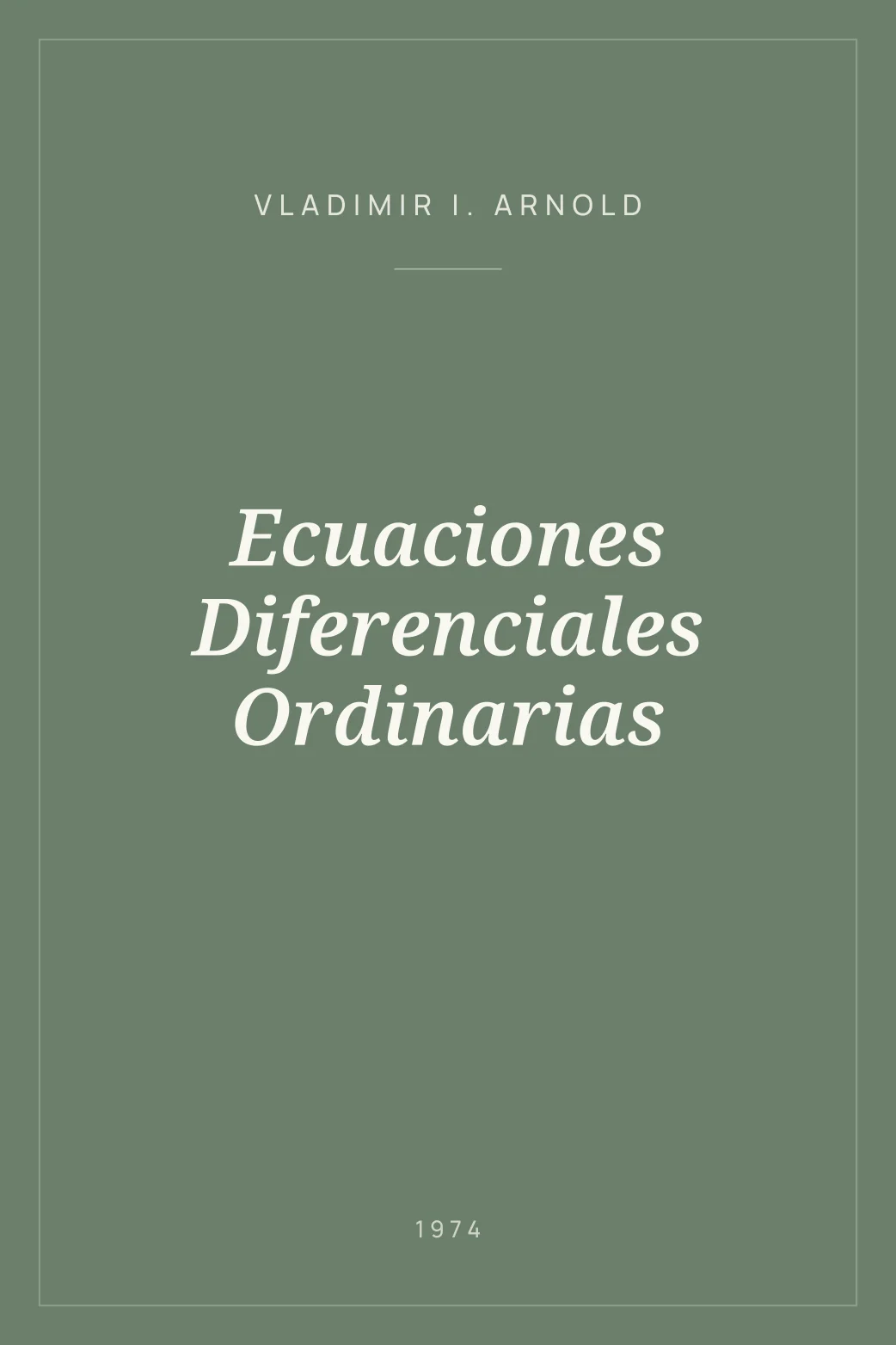 Portada de Ecuaciones Diferenciales Ordinarias
