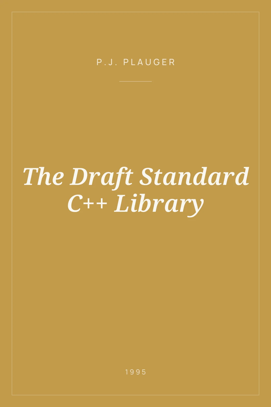 Portada de The Draft Standard C++ Library