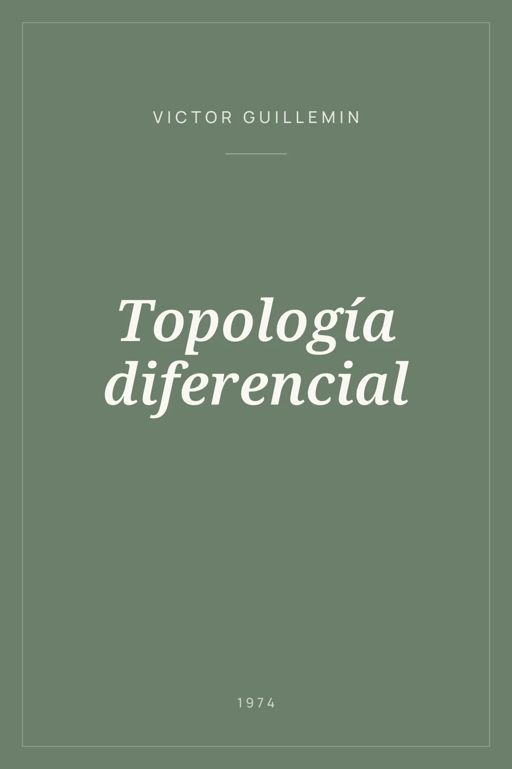 Portada de Topología diferencial