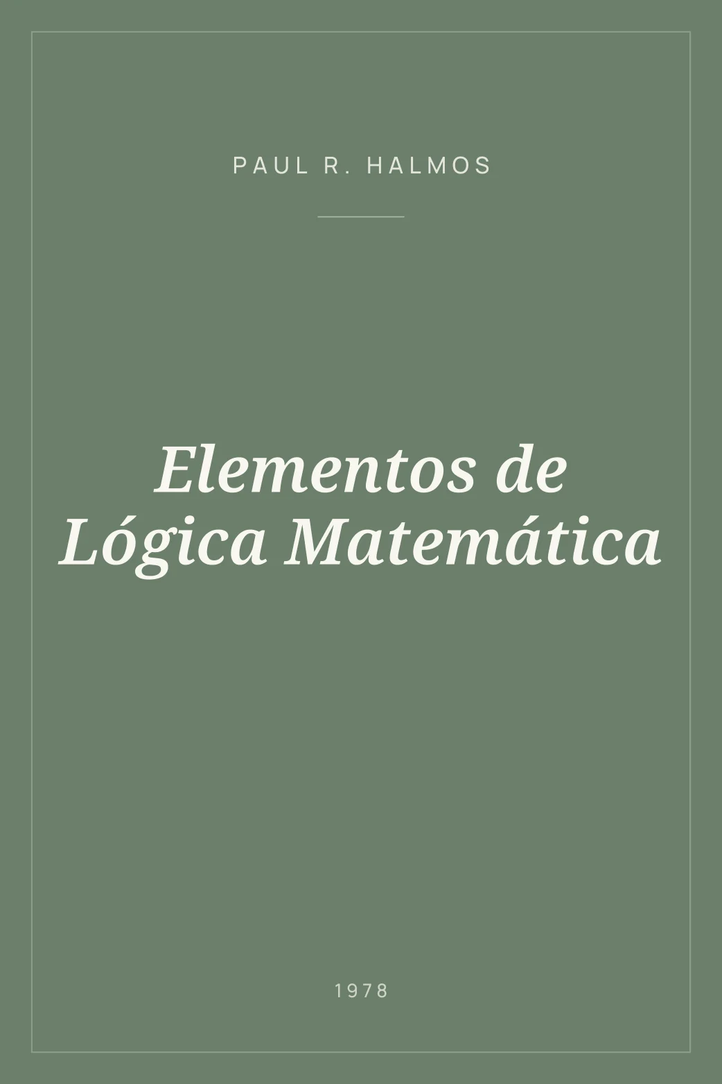 Portada de Elementos de Lógica Matemática