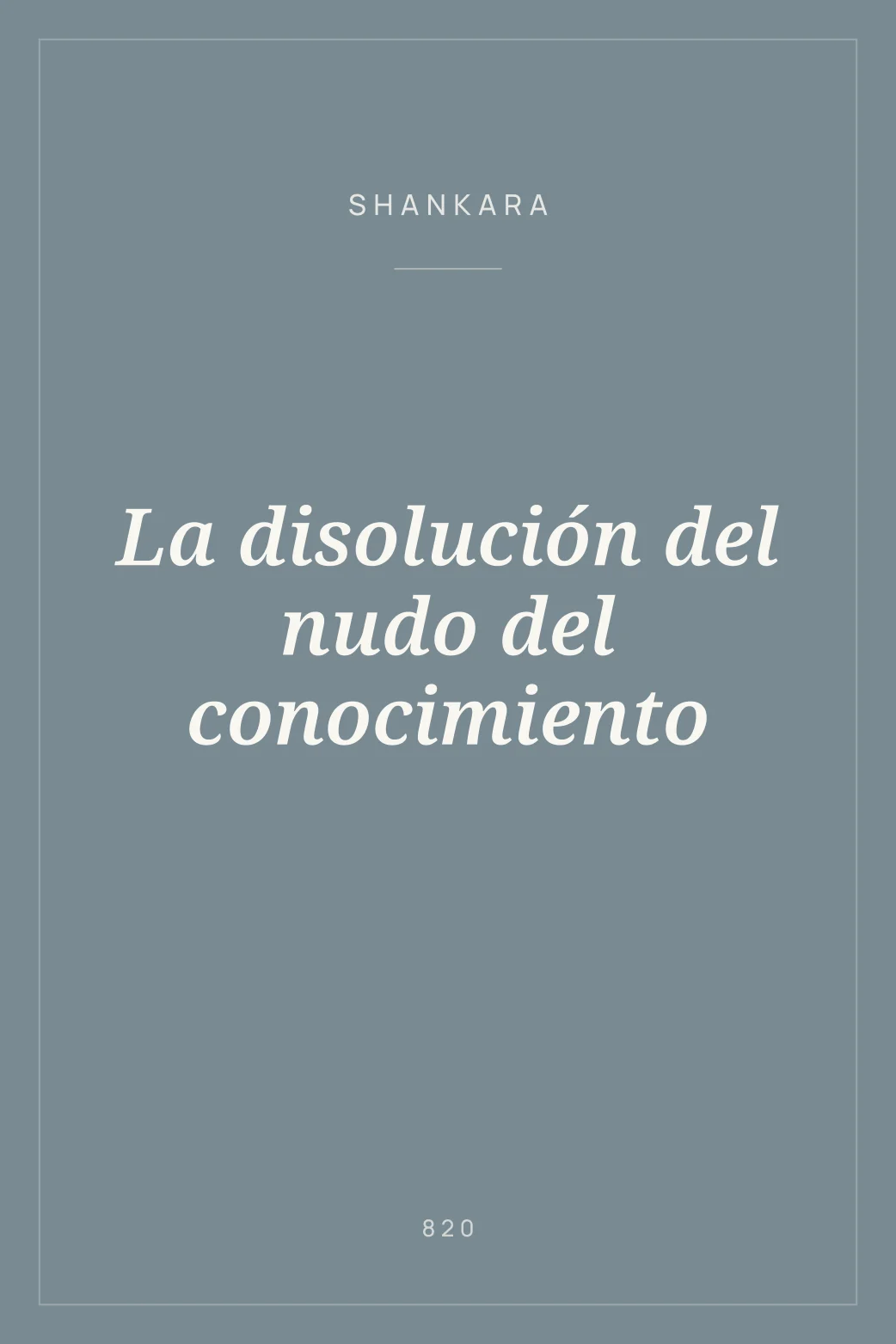Portada de La disolución del nudo del conocimiento