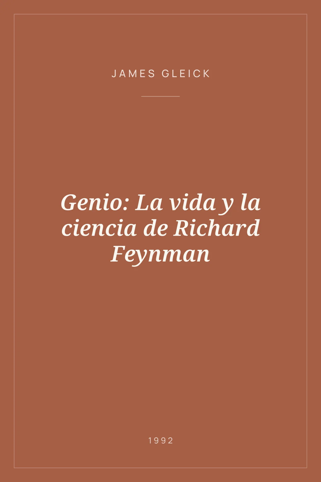Portada de Genio: La vida y la ciencia de Richard Feynman