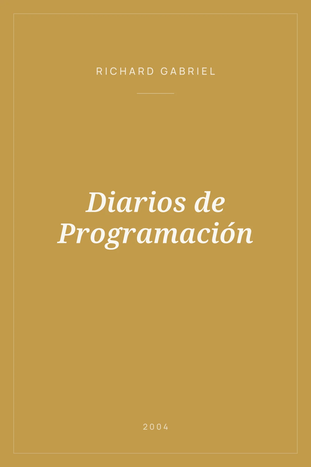 Portada de Diarios de Programación