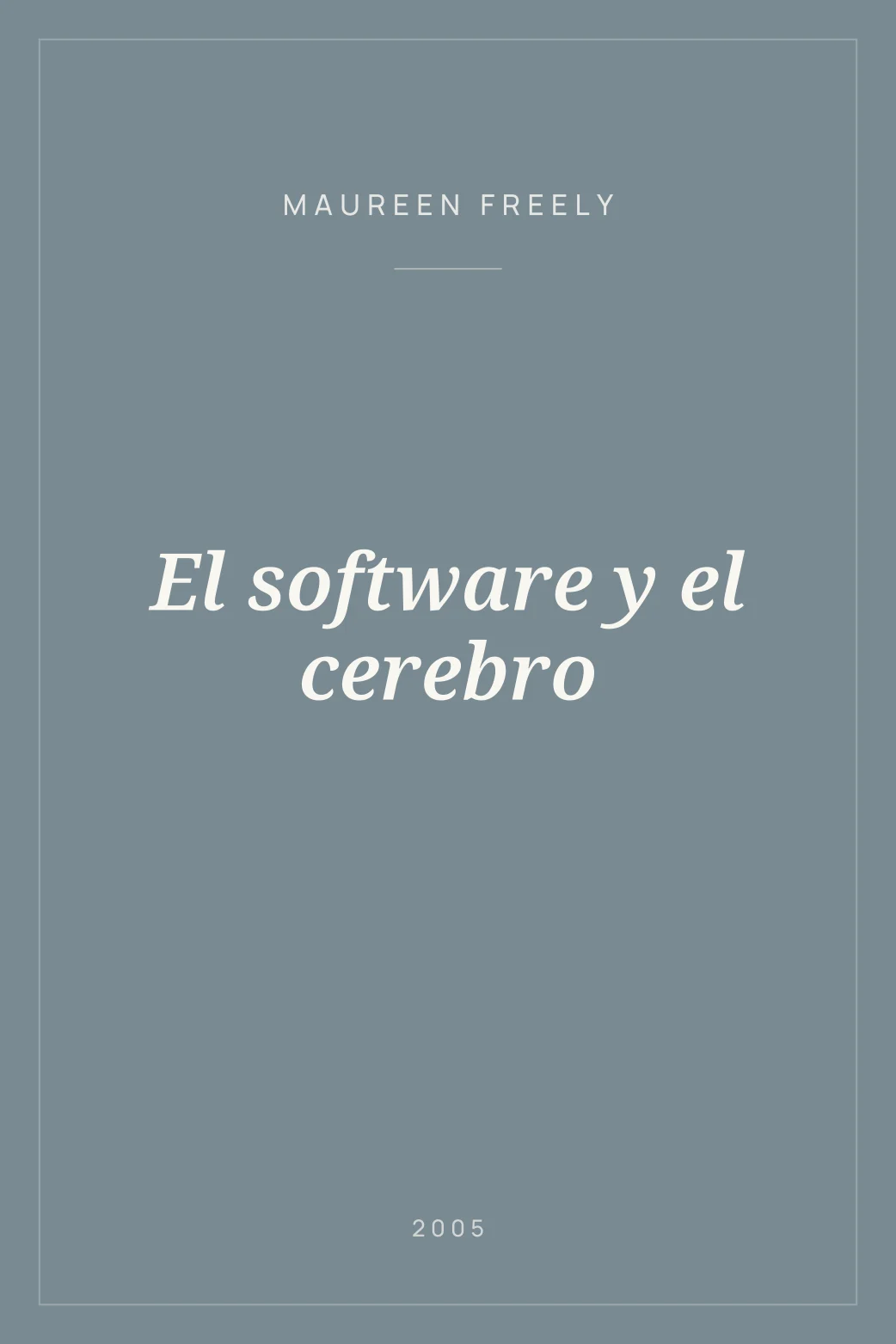 Portada de El software y el cerebro
