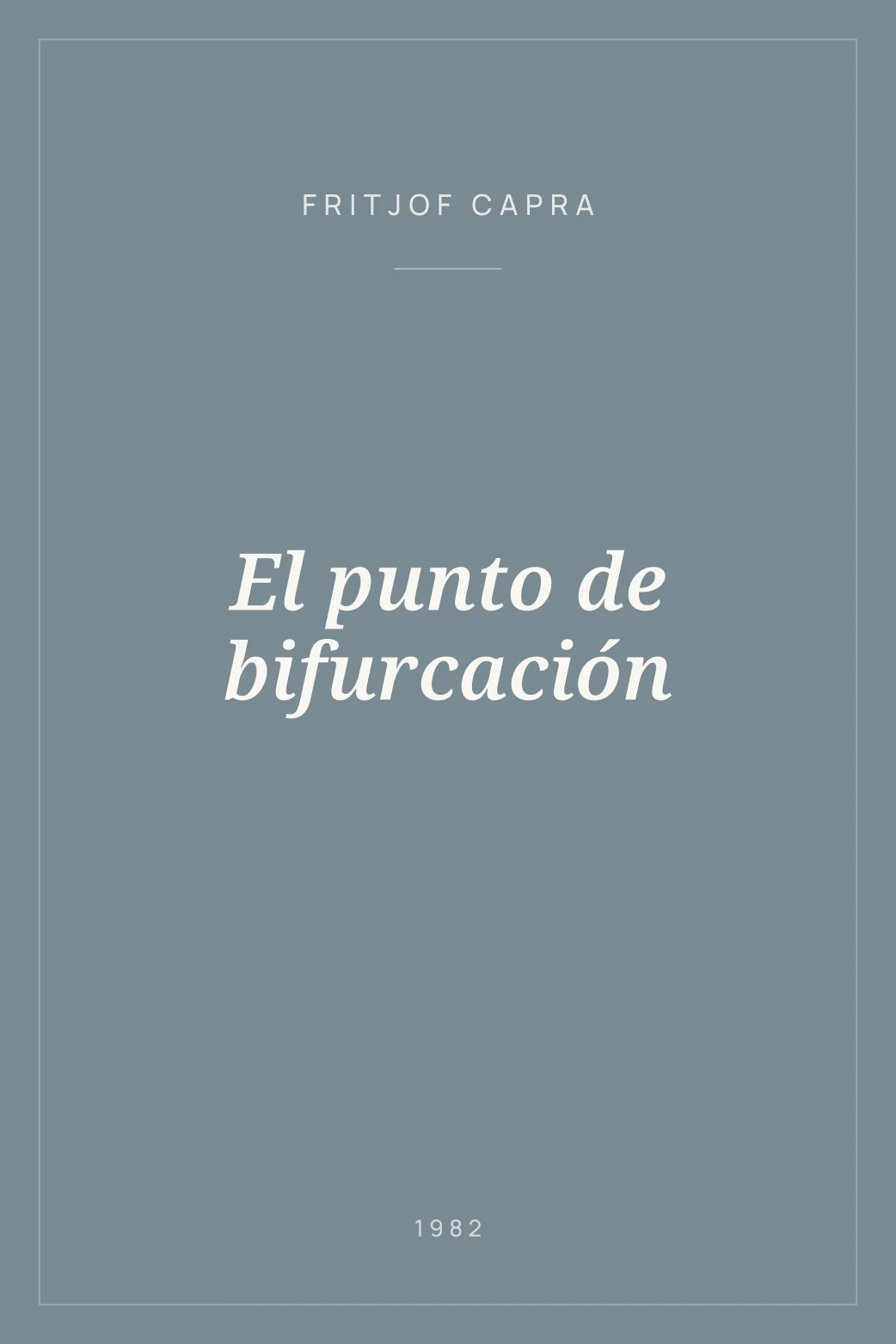 Portada de El punto de bifurcación