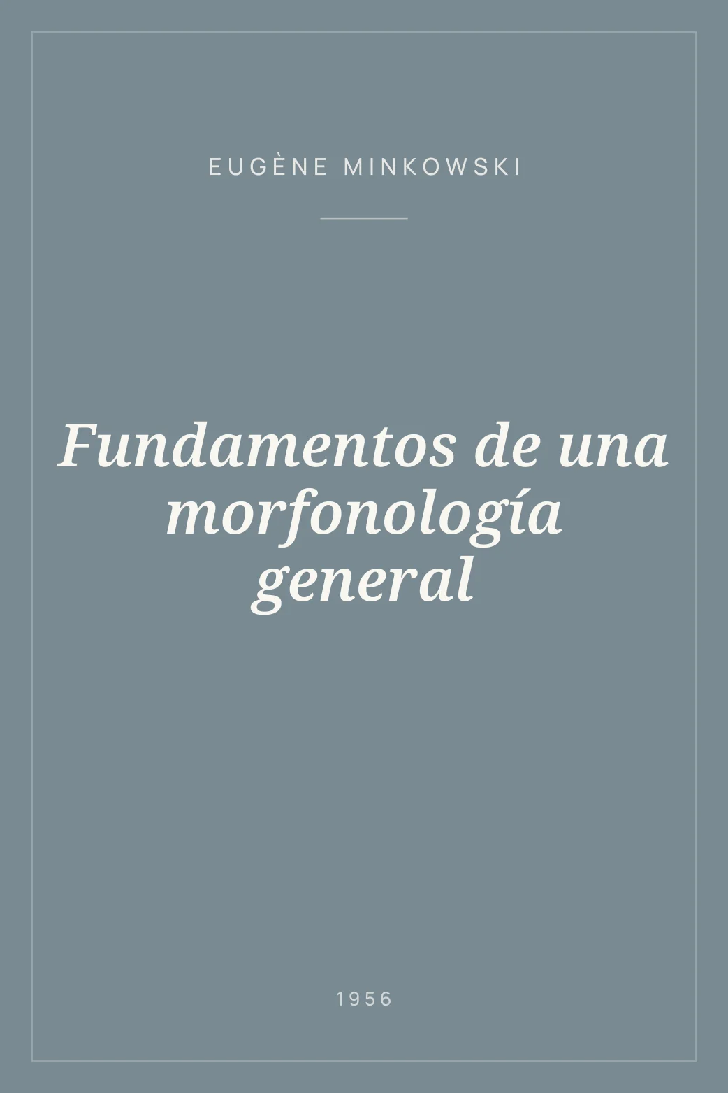 Portada de Fundamentos de una morfonología general