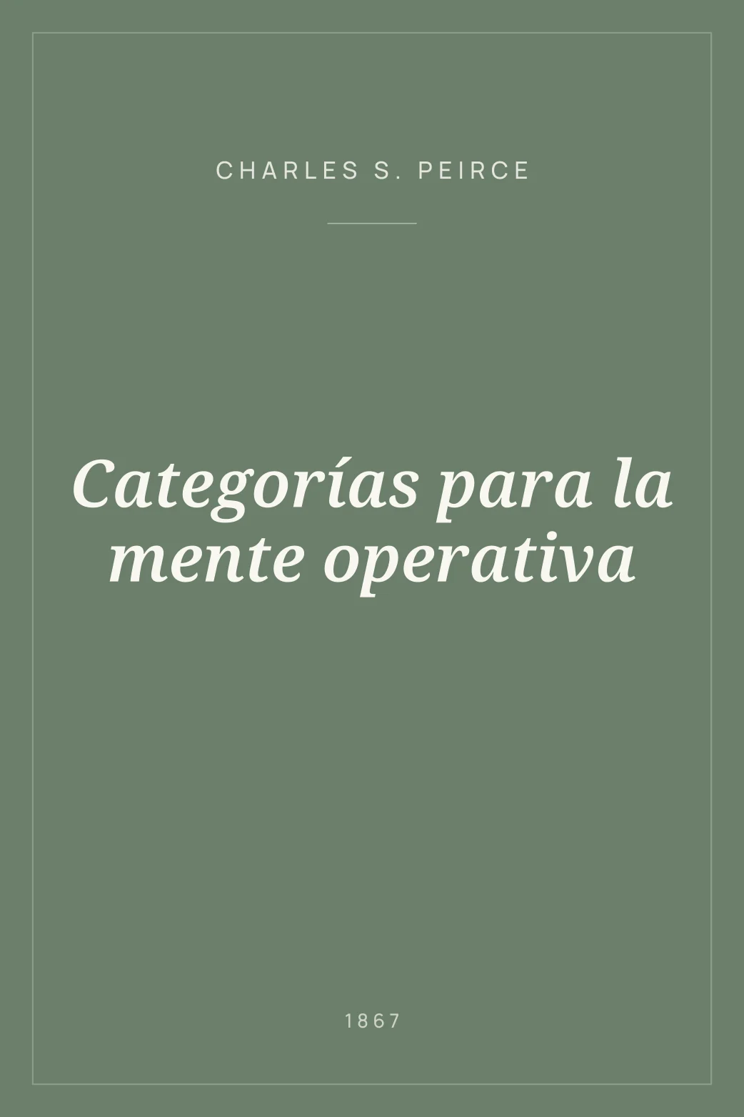 Portada de Categorías para la mente operativa