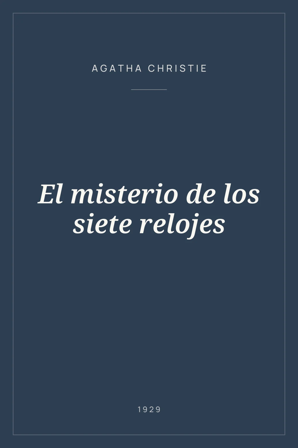 Portada de El misterio de los siete relojes