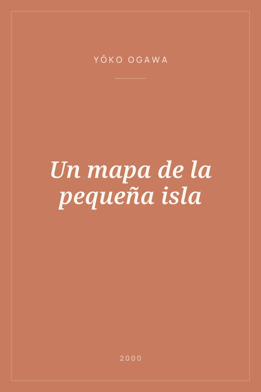 Portada de Un mapa de la pequeña isla