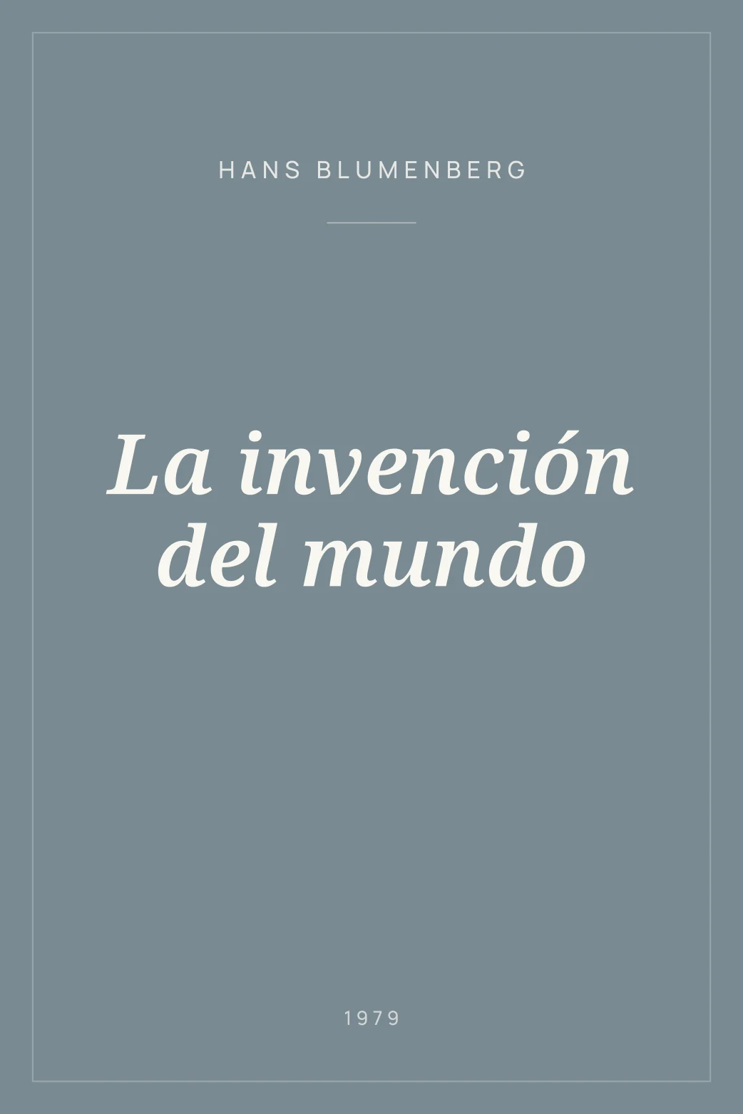 Portada de La invención del mundo