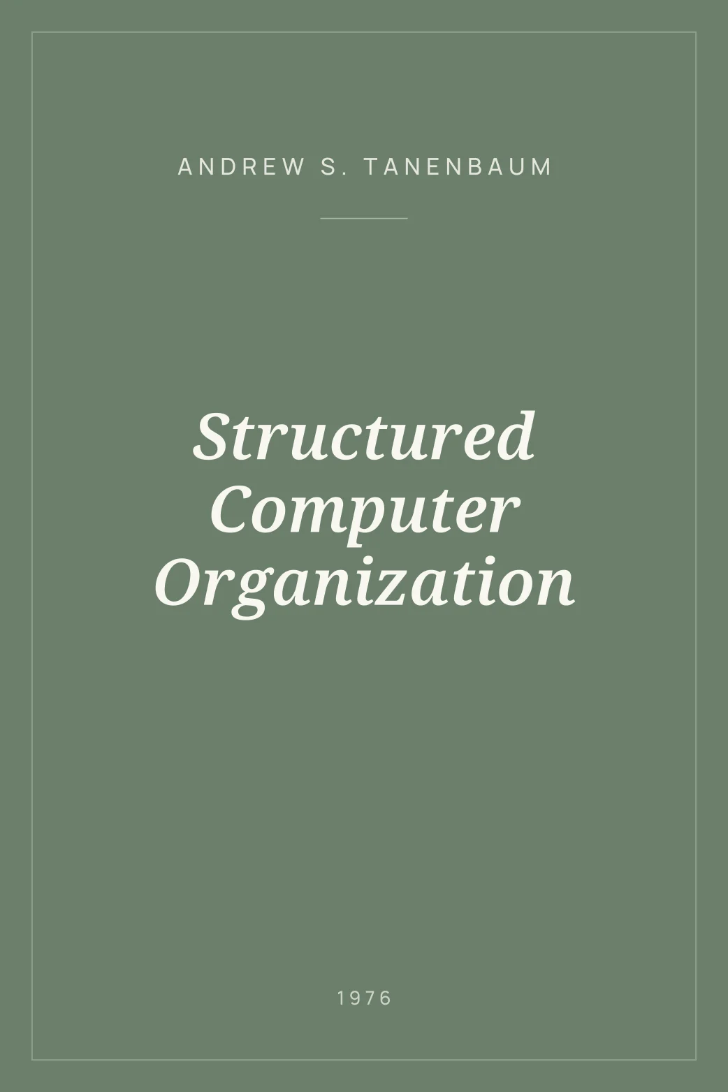 Portada de Structured Computer Organization