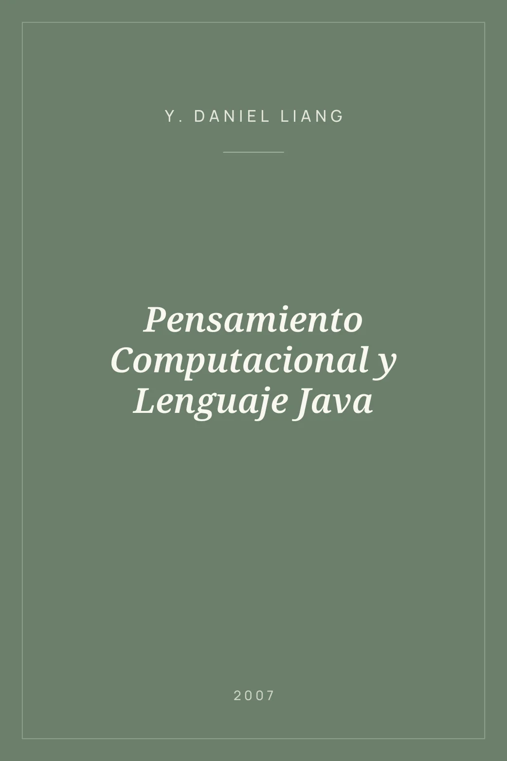 Portada de Pensamiento Computacional y Lenguaje Java