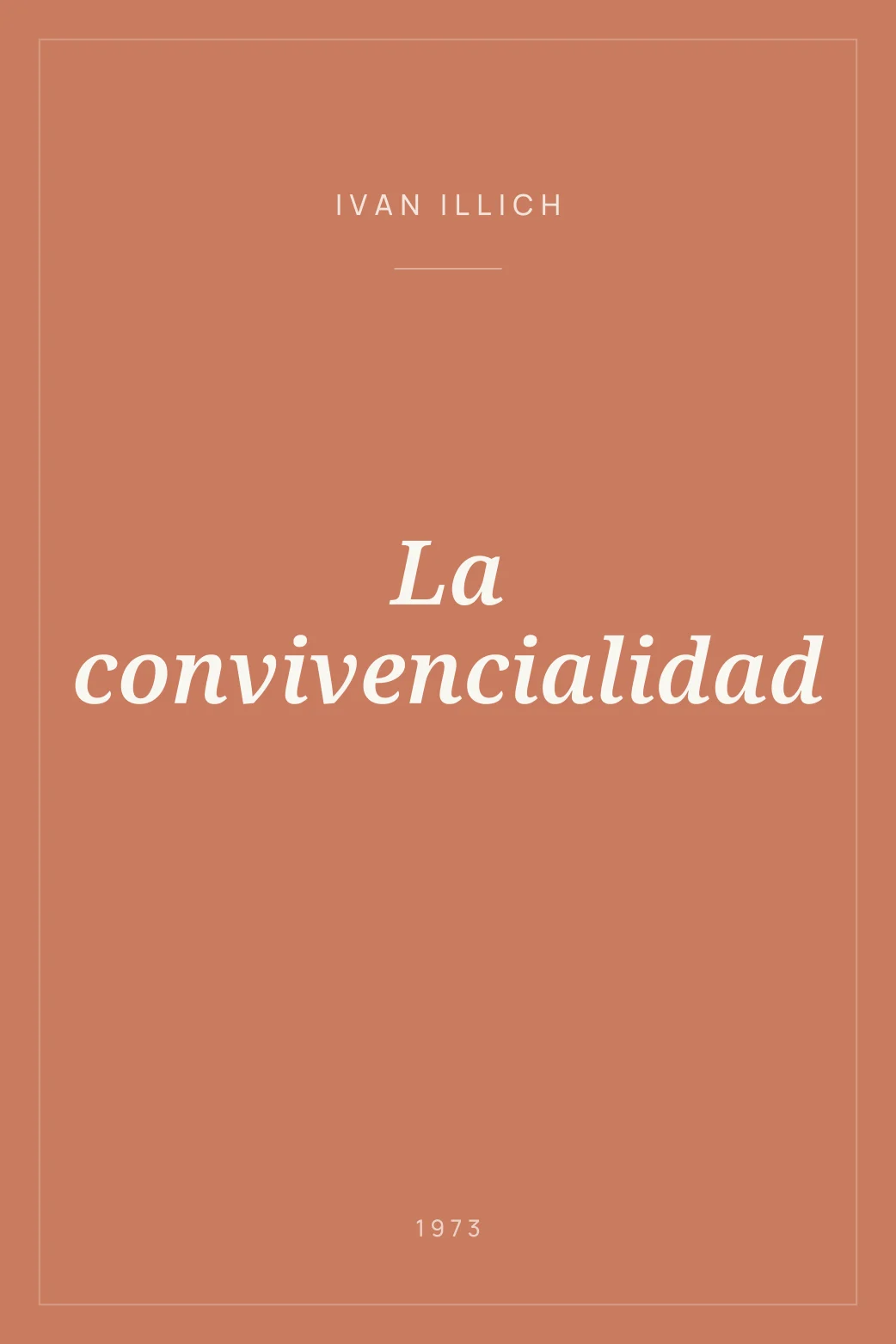 Portada de La convivencialidad