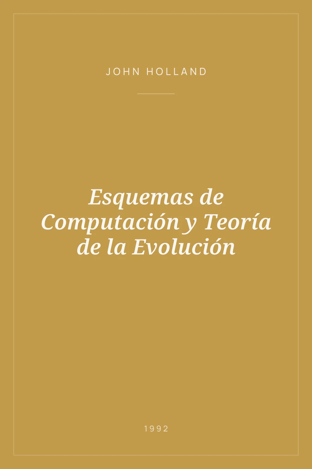Portada de Esquemas de Computación y Teoría de la Evolución