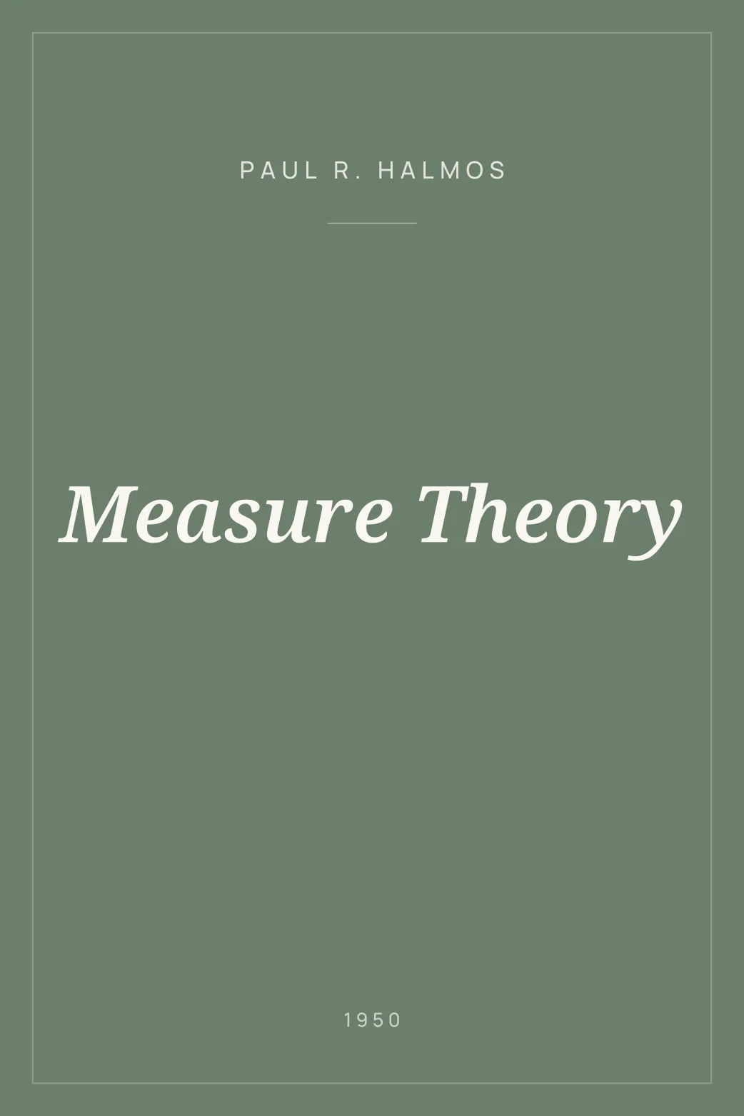 Portada de Measure Theory