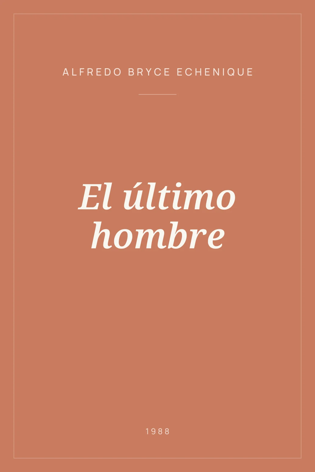 Portada de El último hombre
