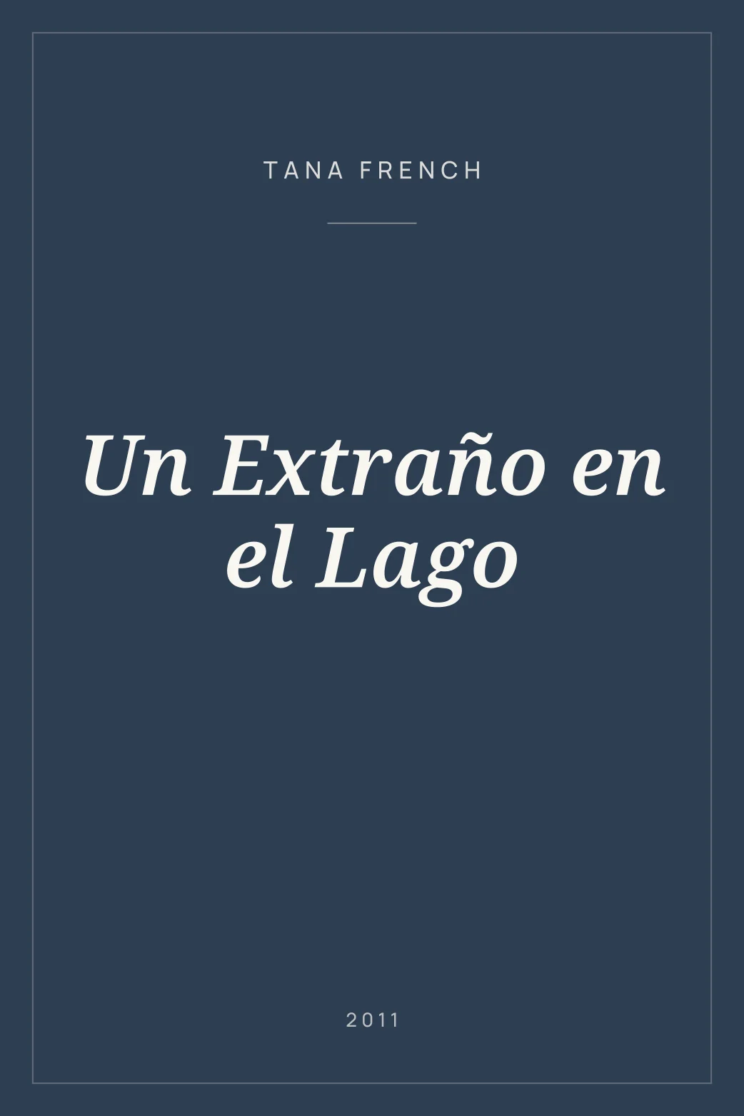 Portada de Un Extraño en el Lago