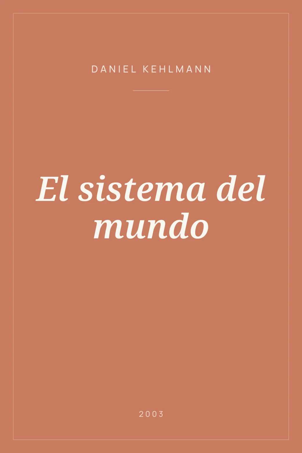 Portada de El sistema del mundo