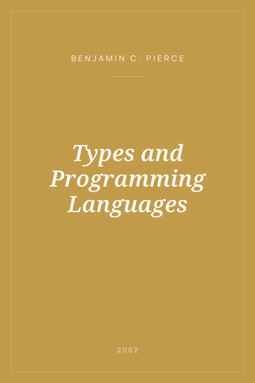 Portada de Types and Programming Languages