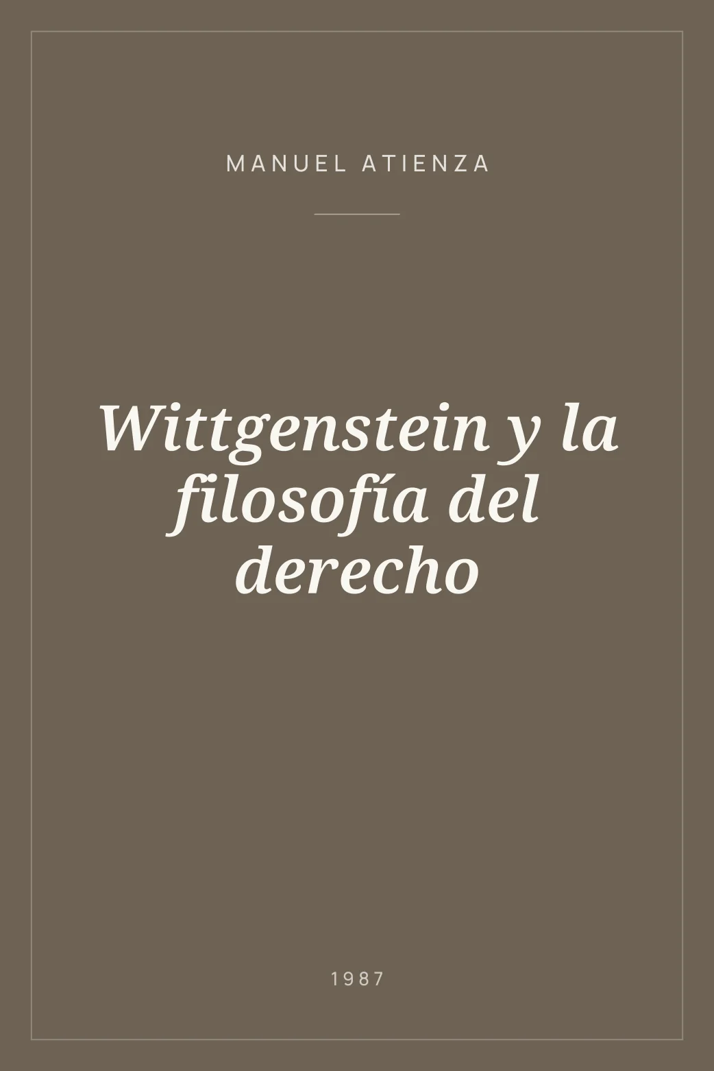 Portada de Wittgenstein y la filosofía del derecho
