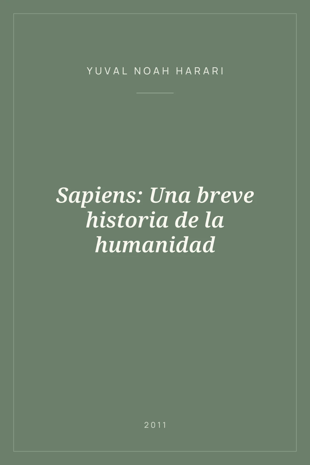 Portada de Sapiens: Una breve historia de la humanidad