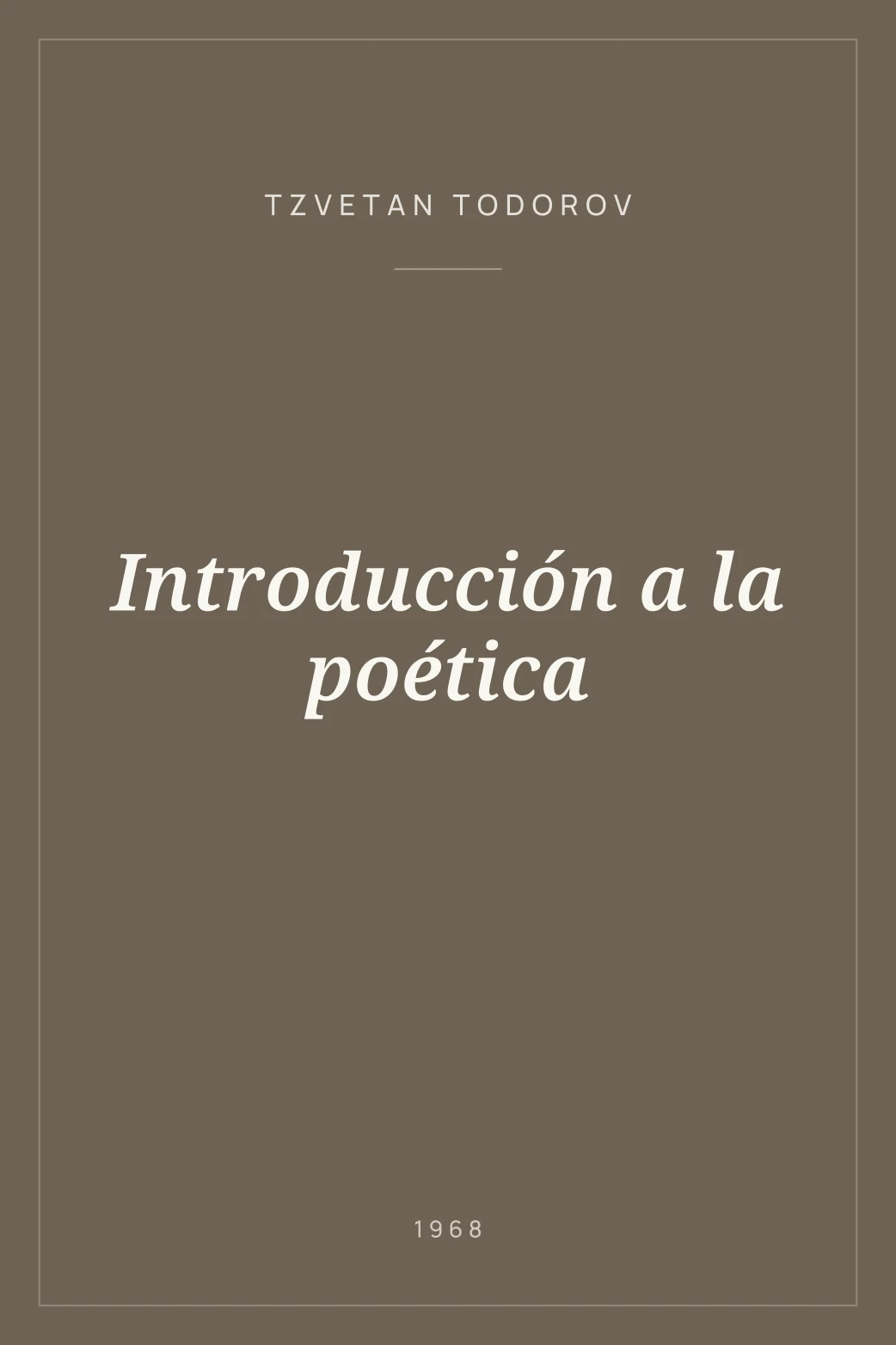 Portada de Introducción a la poética