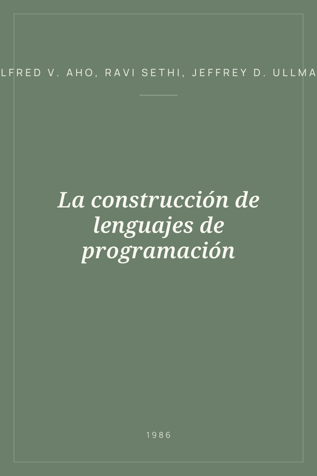 Portada de La construcción de lenguajes de programación