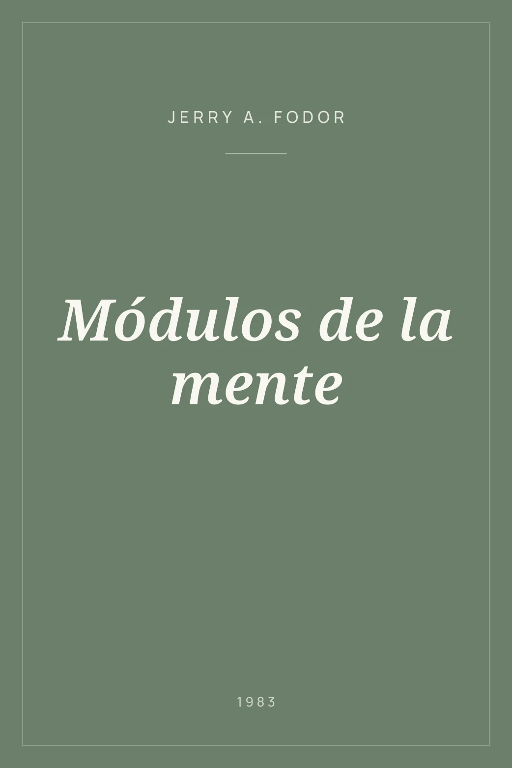 Portada de Módulos de la mente