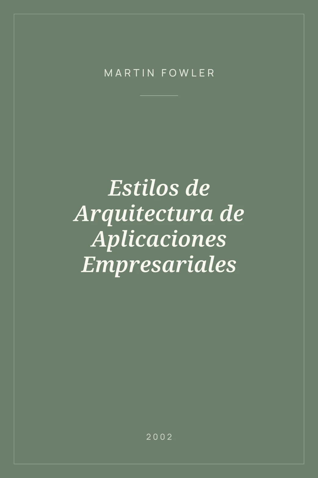 Portada de Estilos de Arquitectura de Aplicaciones Empresariales