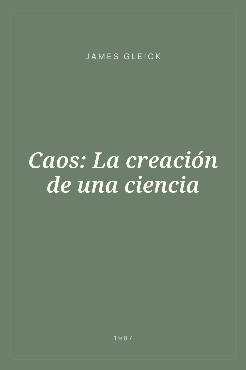 Portada de Caos: La creación de una ciencia