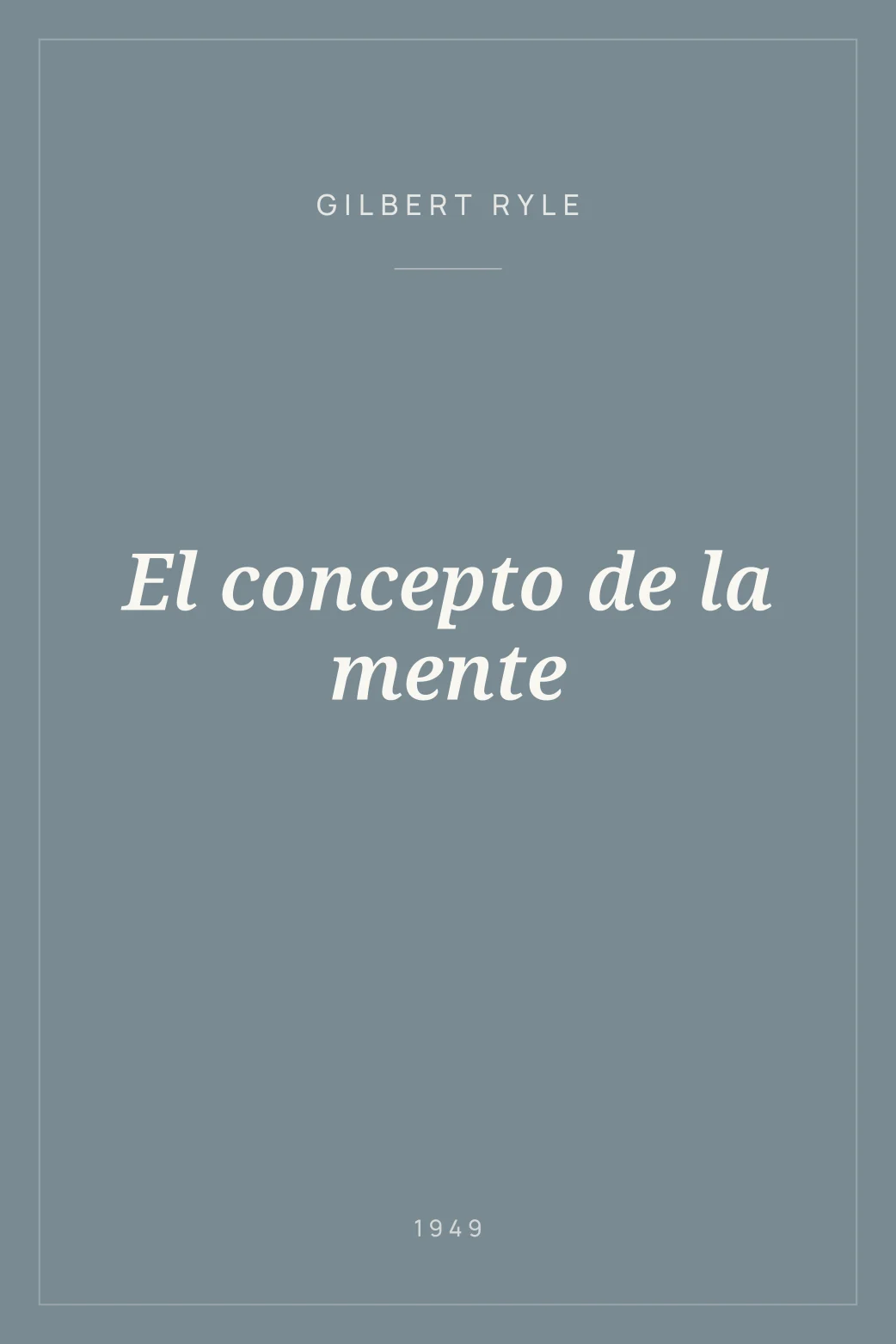 Portada de El concepto de la mente