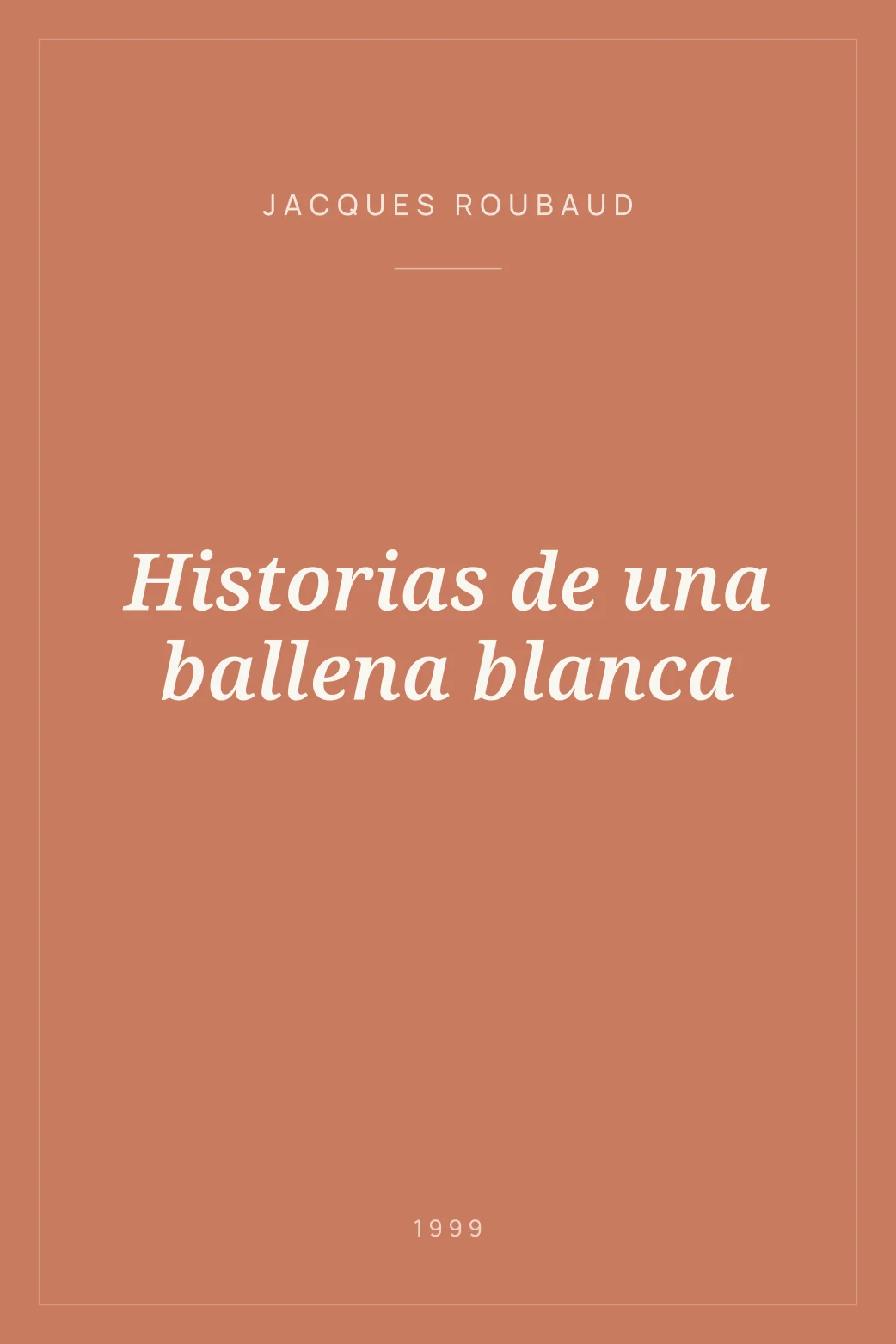 Portada de Historias de una ballena blanca