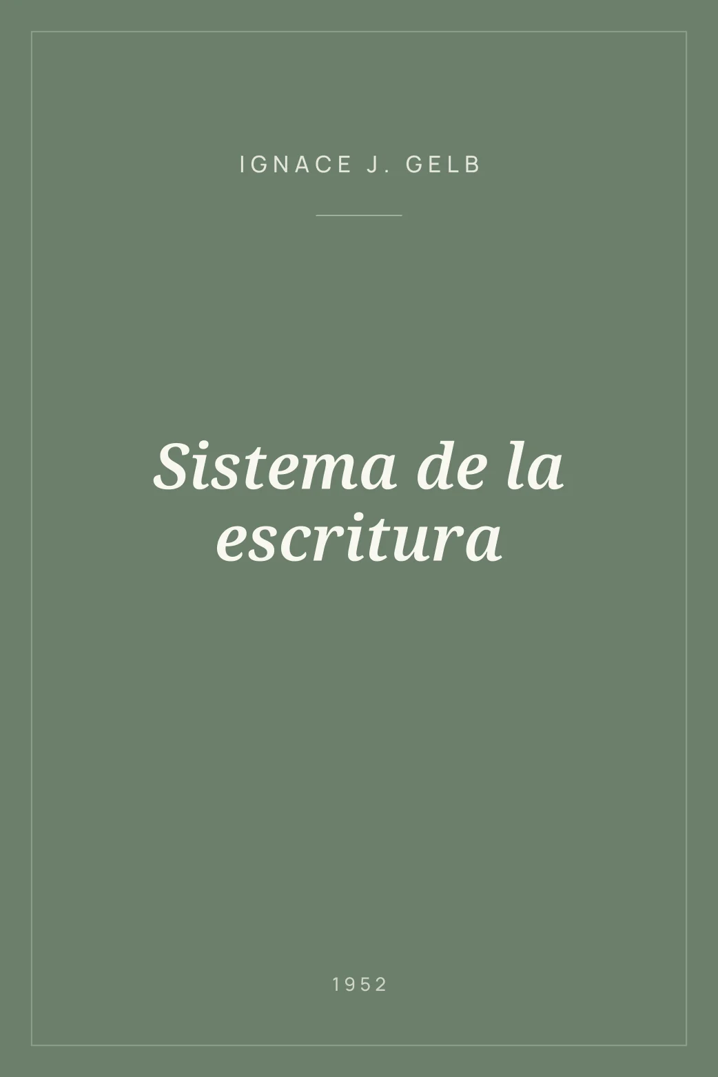 Portada de Sistema de la escritura