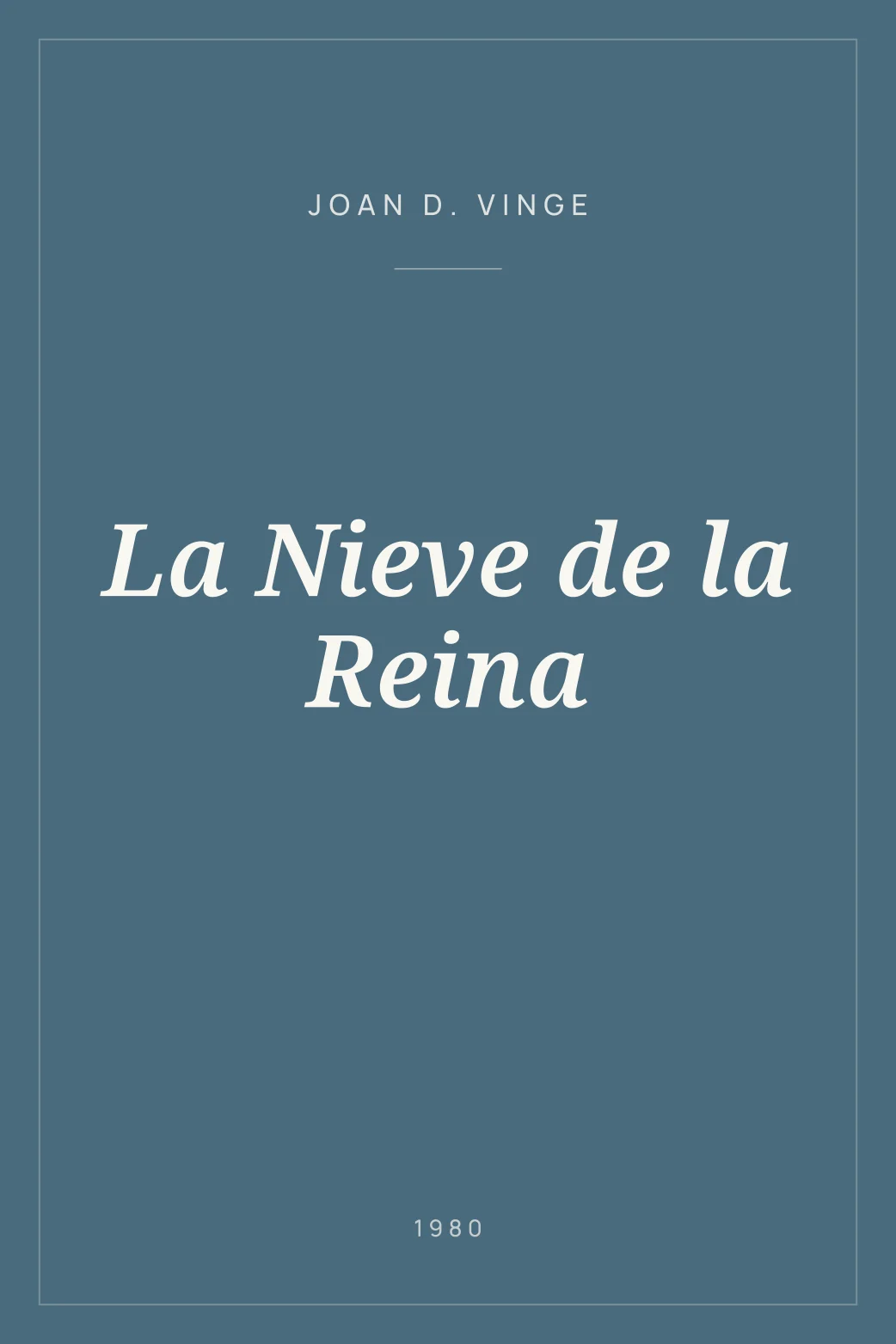 Portada de La Nieve de la Reina