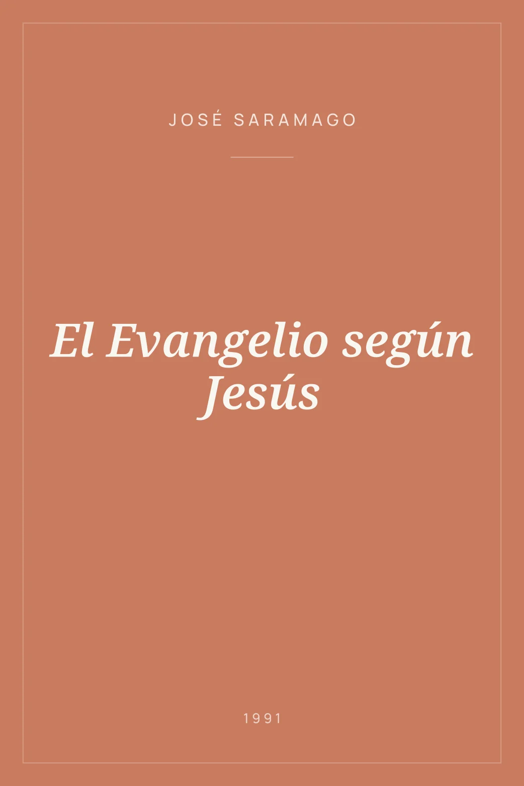 Portada de El Evangelio según Jesús