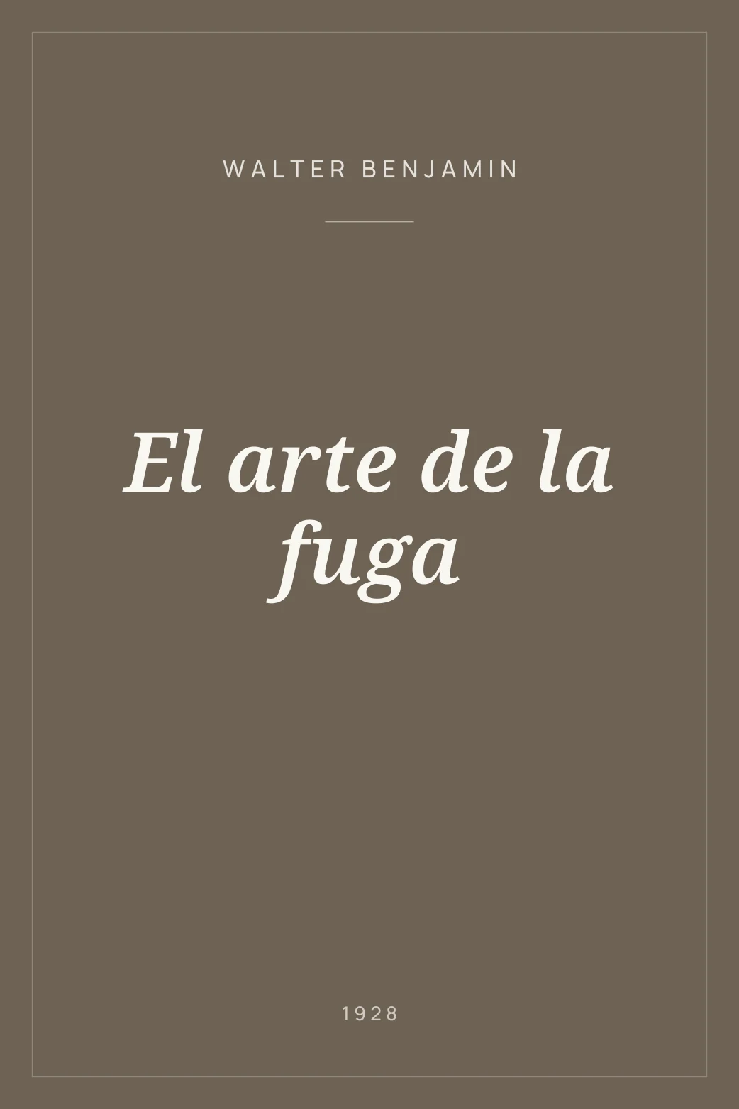 Portada de El arte de la fuga