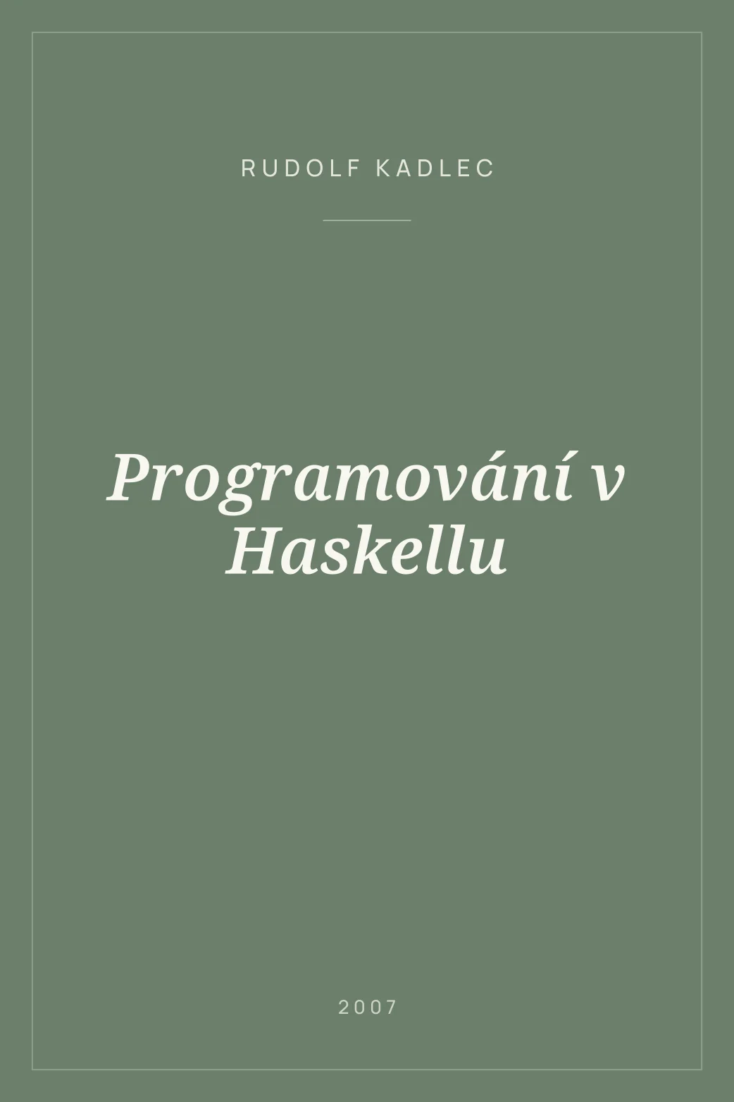 Portada de Programování v Haskellu