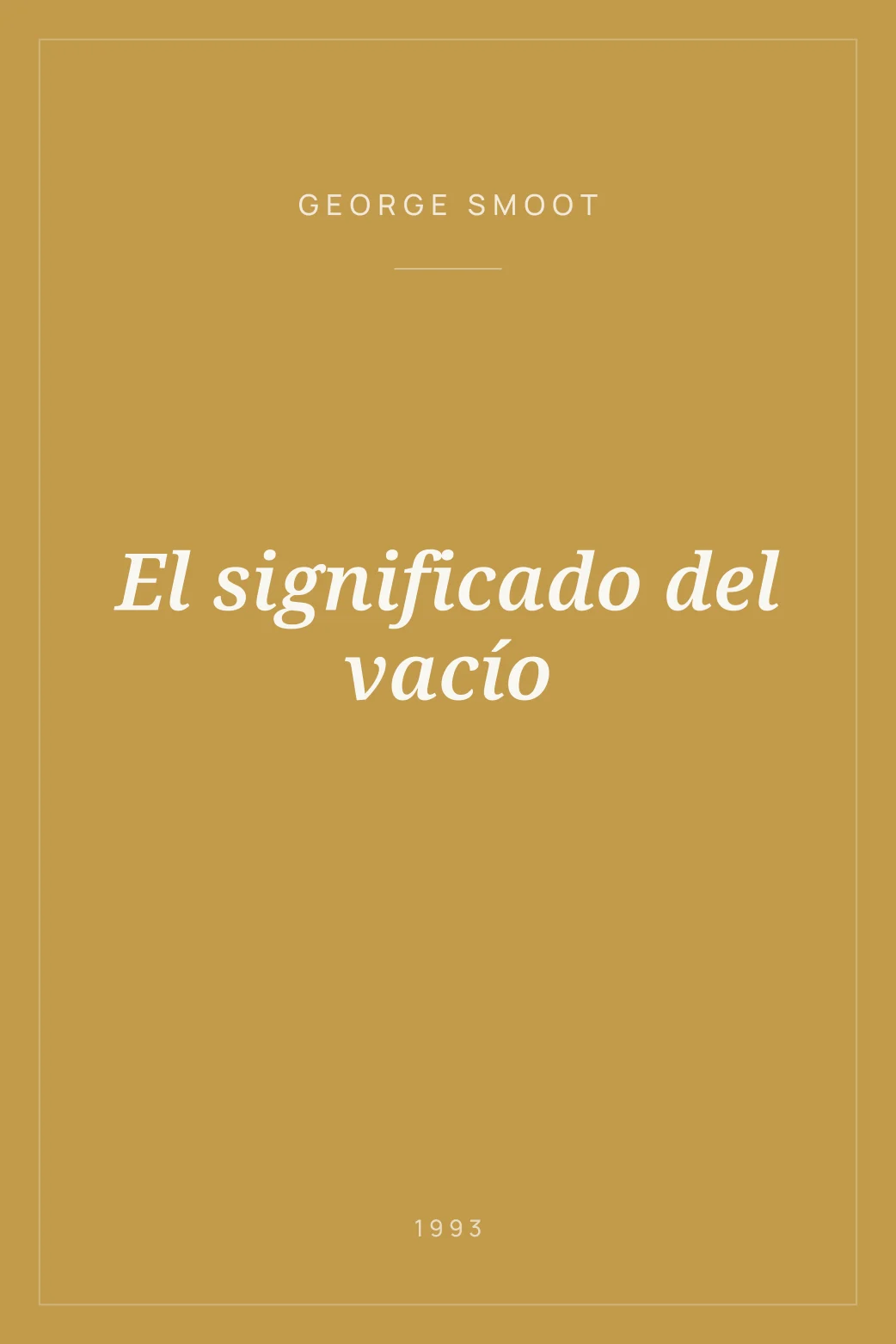 Portada de El significado del vacío