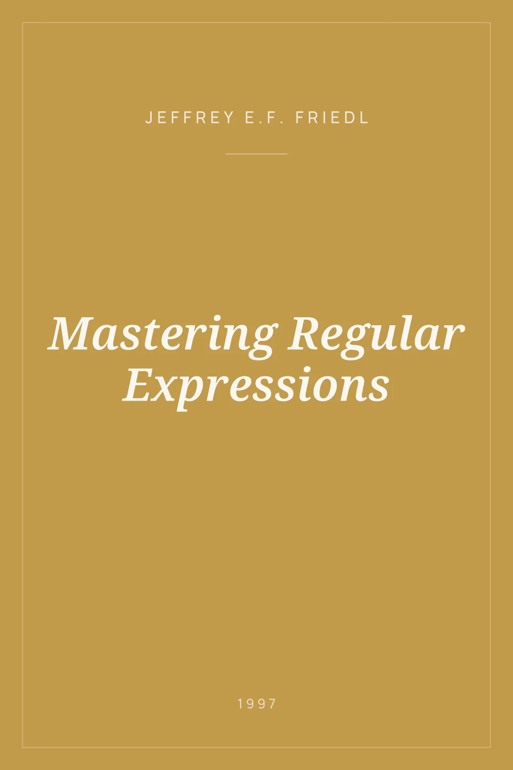 Portada de Mastering Regular Expressions