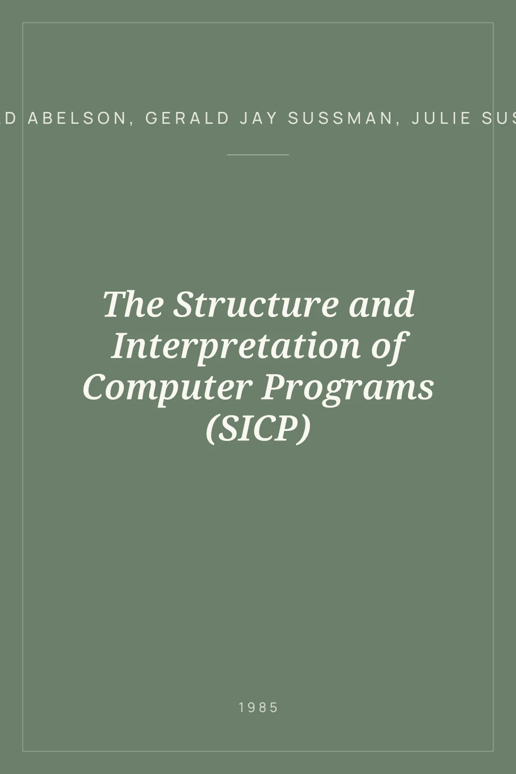 Portada de The Structure and Interpretation of Computer Programs (SICP)