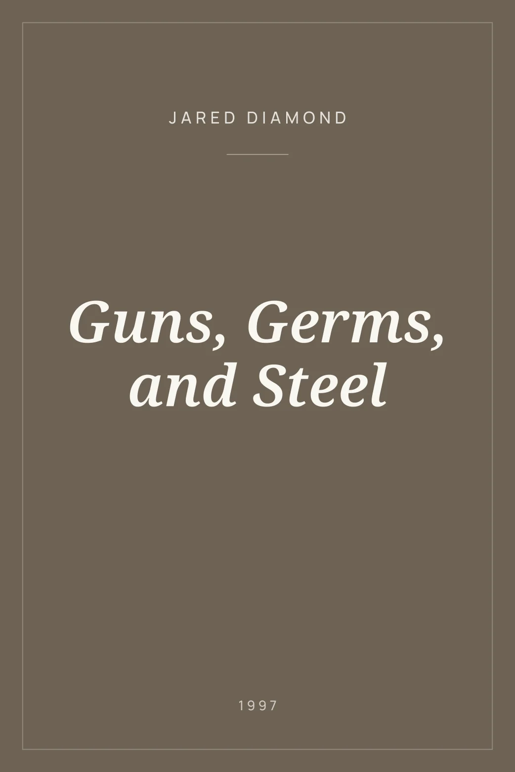 Portada de Guns, Germs, and Steel